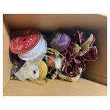 Holiday Ribbon Spools and Wired Velvet Bows Box