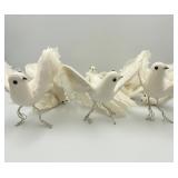 Velvet & Feather White Doves, 10pc
