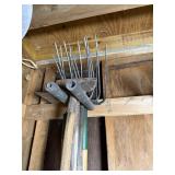 Lot of 4 Pitchforks & 2 Garden Hoes