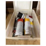 Spray Paint & Aerosol Storage Tote Lot