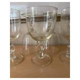 5 Vintage Fostoria Contour Clear Champagne Glasses