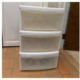 Stackable Plastic Storage Drawers Set of 3