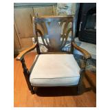 Wood Low-Profile Nursing Lounge Chair with Cushion