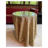 Accent Side Table with Fabric Cover