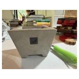Small Concrete planter and Roasting sticks