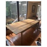 Dining Table Mid Century Wood 2 Leaf Extend