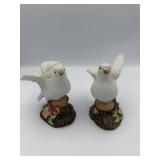 Mexico Bisque Porcelain Dove Figurines