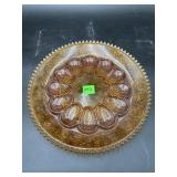 Vintage Indiana Glass Amber Tiara Sandwich Deviled