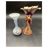 Vintage Saxony Art Nouveau Figural Woman Vase & Br