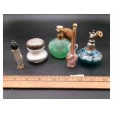 Assorted Decorative Perfume Bottles & Vanity Jar