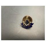 10K Gold Masonic 25 Yrs Service Lapel Pin