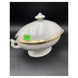 Antique Limoges Porcelain Lidded Soup Tureen