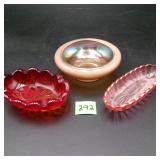 Fenton, Anchor Hocking & Clear Cut Glass Dishes
