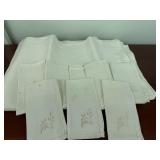 Vintage Korean Embroidered Tablecloth Set