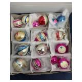 Vintage Blown Glass Christmas Ornaments Lot of 12