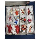 Plastic Santa Claus Mercury Glass Ornament Lot