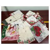 Vintage Christmas Handkerchief Lot