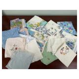 Vintage Blue Floral Handkerchief Lot