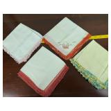 Vintage Linen Handkerchief Lot