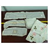 Vintage Embroidered Linen Lace Lot