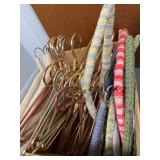 Vintage Crocheted & Brass Clothing Hangers Box Lot