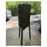 Vintage Industrial Metal Sight Glass Gravity Hoppe