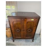 Antique Walnut Gentlemens Wardrobe Cabinet Drawers