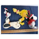 Vintage Peanuts Snoopy Woodstock Plush Clip Lot