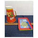 Chein Peanuts Head Beagle Megaphone Pinball Tin Lo
