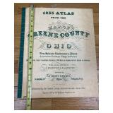 Vintage 1855 Map of Greene County Ohio Atlas Repri