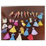Disney Princess Magic Clip Dolls & Clothes Lot