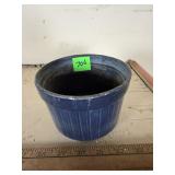 United Pottery Blue Glazed Ceramic Fluted Planter