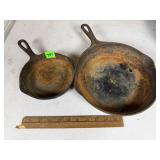 Wagner Cast Iron Skillet No 3 and No 8 Pan Lot