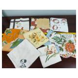 Vintage Snoopy & Floral Handkerchiefs Variety Lot