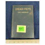 Chicago Poems by Carl Sandburg Hardcover Book