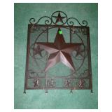Texas Lone Star Wrought Iron Fireplace Screen