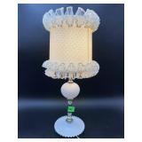 Vintage Fenton Milk Glass Hobnail Boudoir Lamp