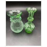 Vintage West Virginia Green Crackle & Art Glass Va