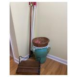 Vintage Outdoor Reflectors Trash Can & Bissell Swe