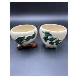 Vintage Royal Copley Ivy Footed Planters Pair