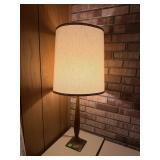 Mid-Century Modern Teak & Brass Table Lamp