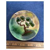 Bovano Style Enamel Copper Jeweled Tree Plate