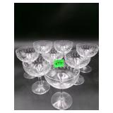 Etched Laurel Leaf Champagne Coupes