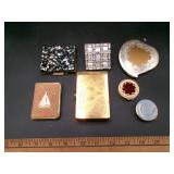 Vintage Mother of Pearl & Sailboat Compact Lot