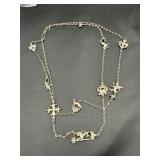 Vintage Italian Grand Tour Silver Charm Necklace