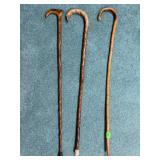 Assorted Natural Wood Walking Canes