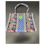 Vintage Margaret Smith Gardiner Maine Paisley Tote