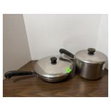 Revere Ware 1801 Copper Bottom Cookware Lot