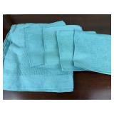 Dark Mint Green Linen Table Set