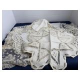 Vintage Lace, Tatting & Battenberg Doilies Lot